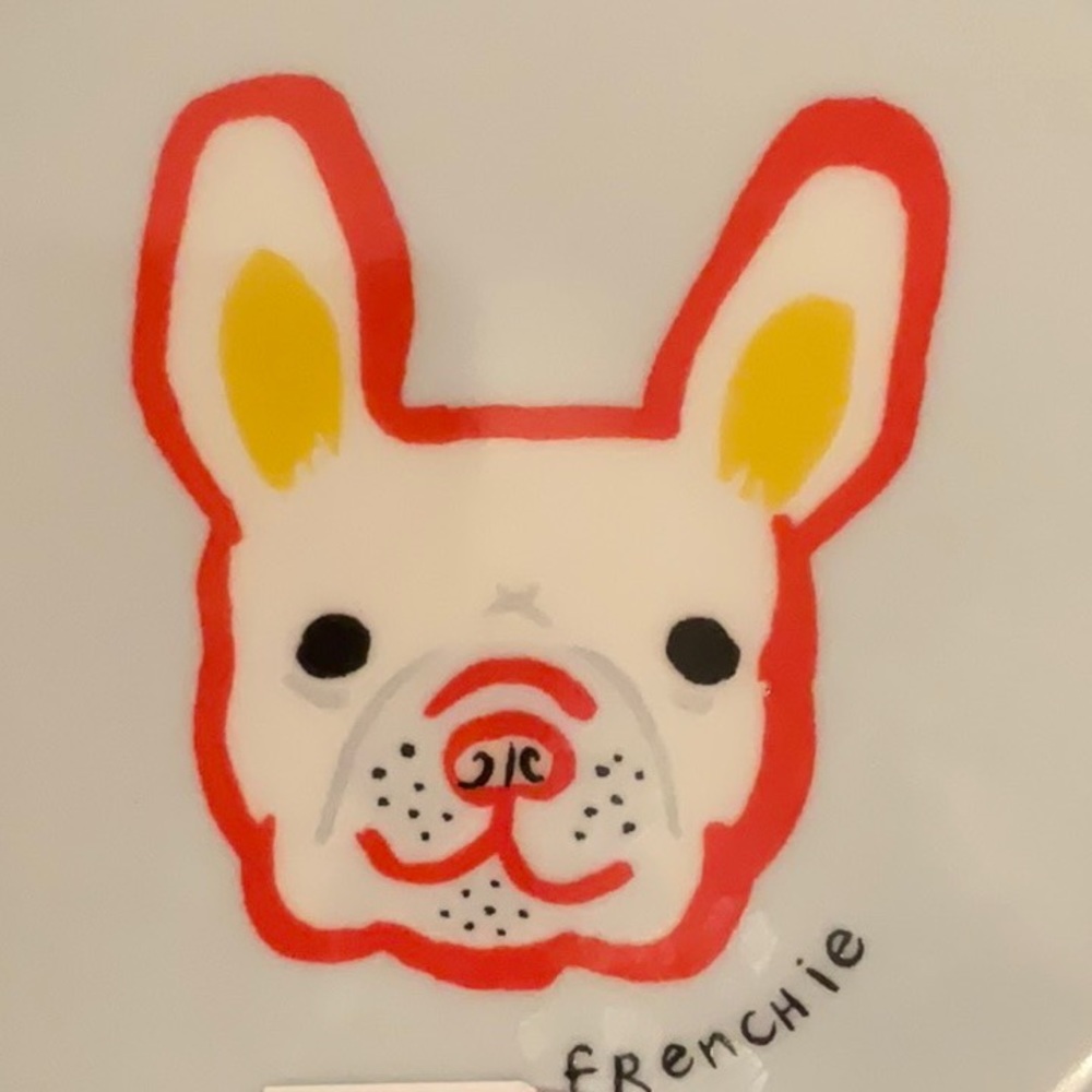 BFF Frenchie ceramic coaster